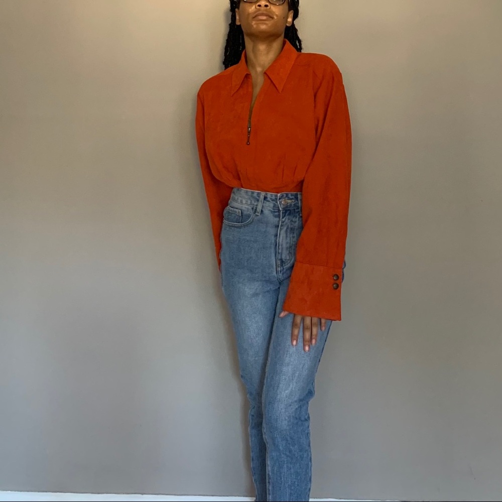Burnt Orange Suede Jacket/Shirt